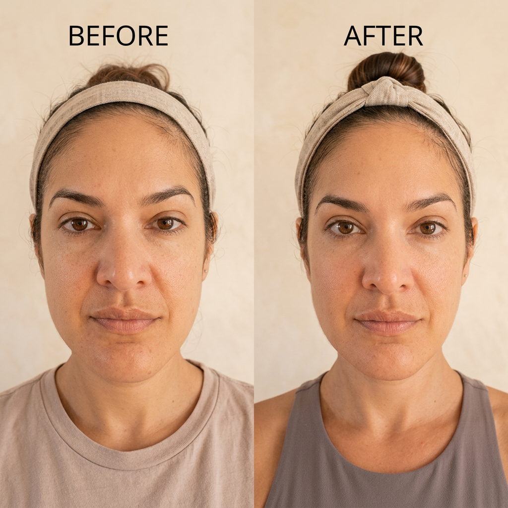 Antes y después: Óvalo facial firme